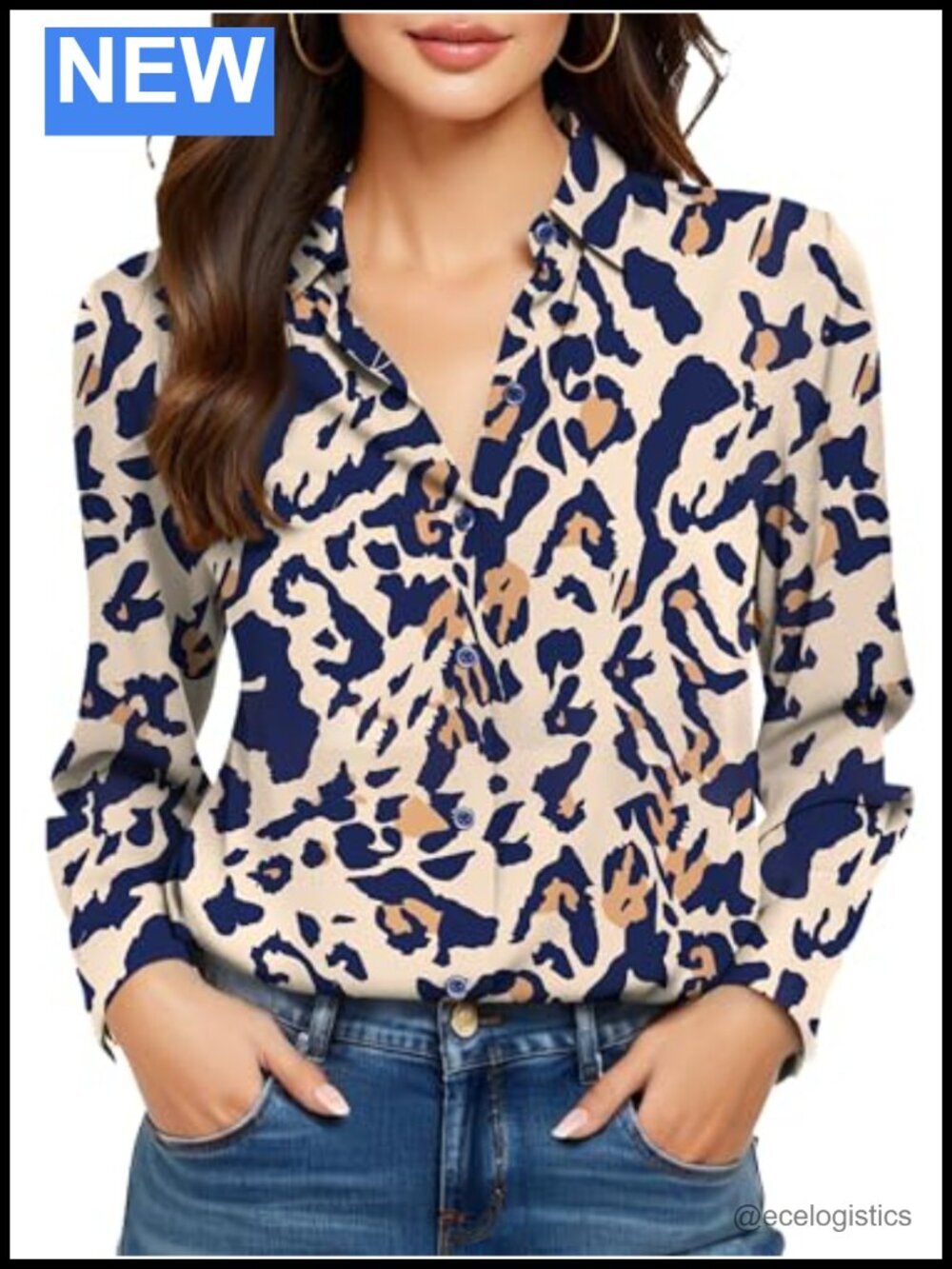 Non-Iron Wrinkle-Free Womens Button Down Long Sleeve Dress Shirt with Mulberry